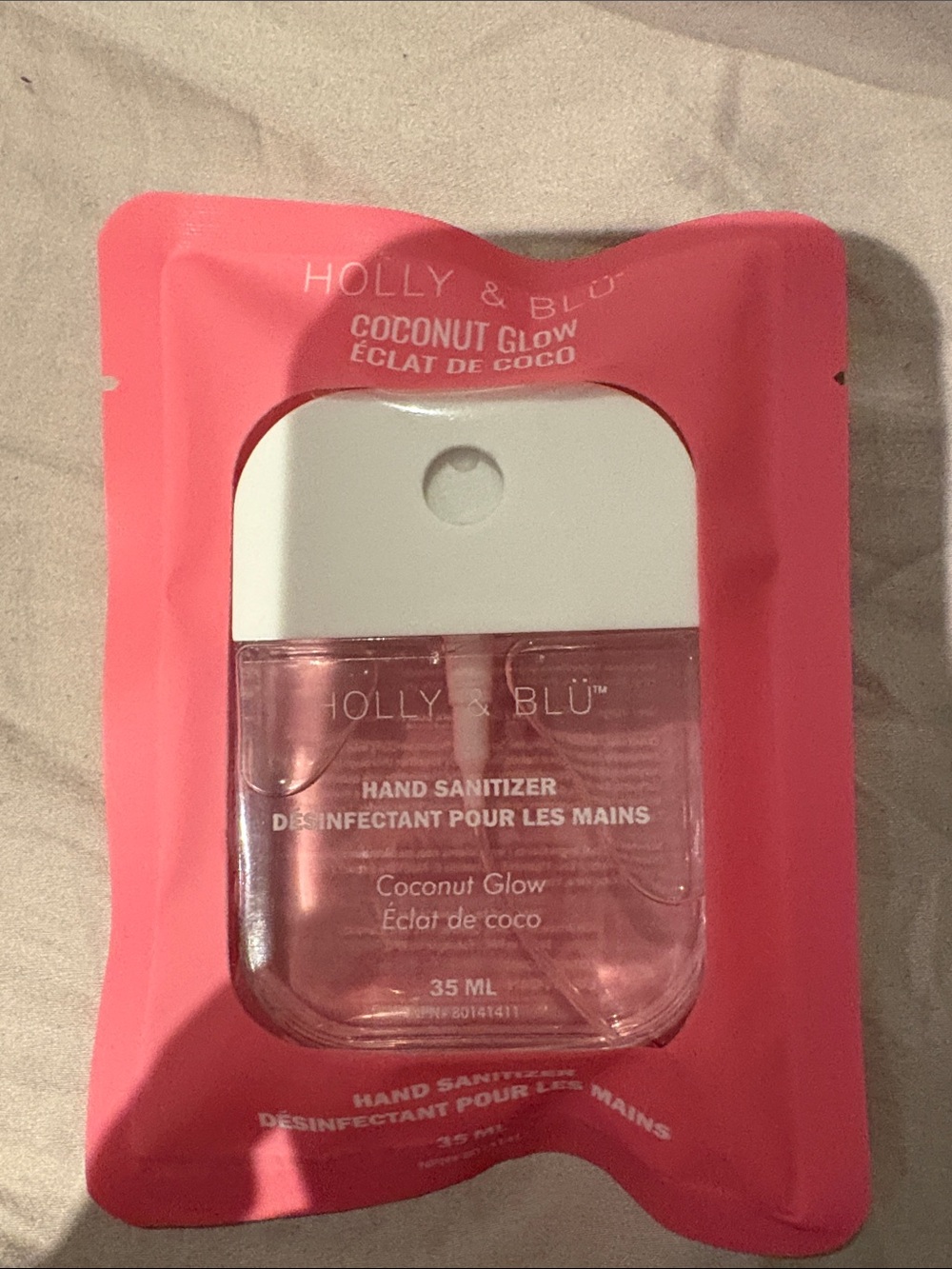 HOLLY & BLU Coconut Glow Pocket Hand Sanitizer - Pink